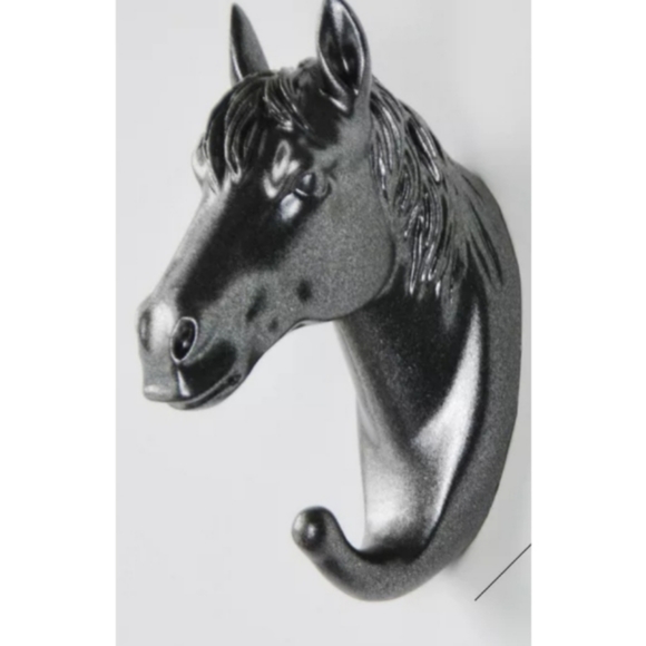 Other - 🧡5 ⭐ rated🧡METALLIC BLACK HORSE Shaped wall hook
